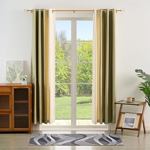 34 Adjustable Curtain Rod 30-126 Inch Gold