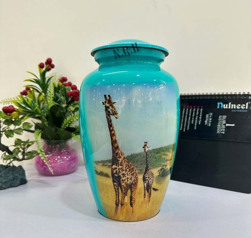 Two Giraffe Cremation Urns for Human Ashes