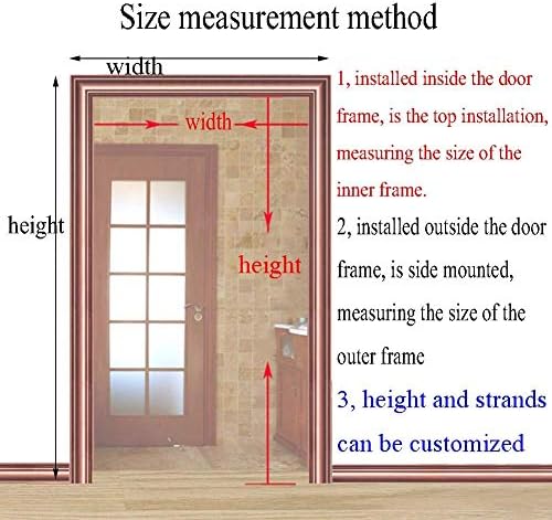 25 Strands Mahogany Beaded Door Curtain for Entryways and Room Dividers