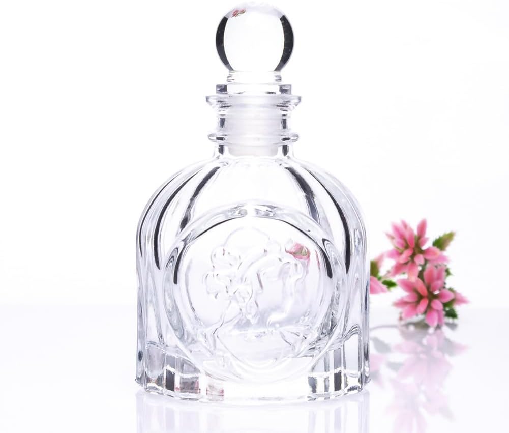 100ML Clear Glass Diffuser Bottle with Lid