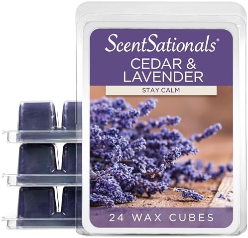 Scentsationals Wax Melts 24-Cubes Cedar Lavender Long Lasting