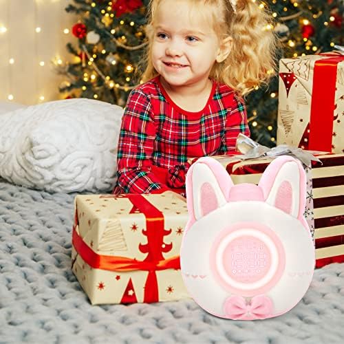 Qanyi Bunny Plush Alarm Clock Night Light