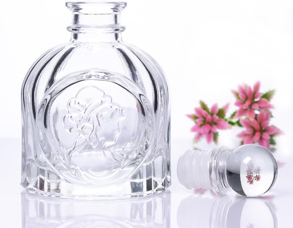 100ML Clear Glass Diffuser Bottle with Lid