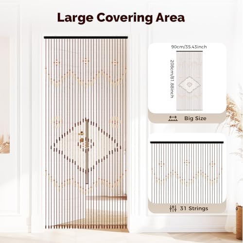 Beaded Curtain Panels for Doorways and Windows