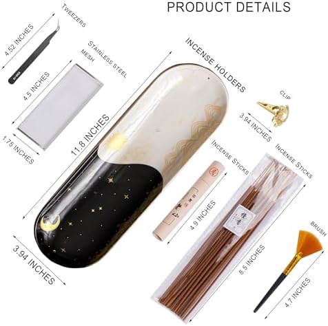 Ceremony Porcelain Incense Holder with 60 Sticks