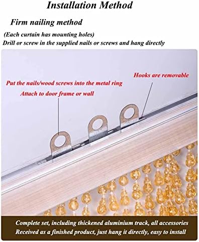 Clear Gourd Beaded Curtains 100 Strand 100x200cm
