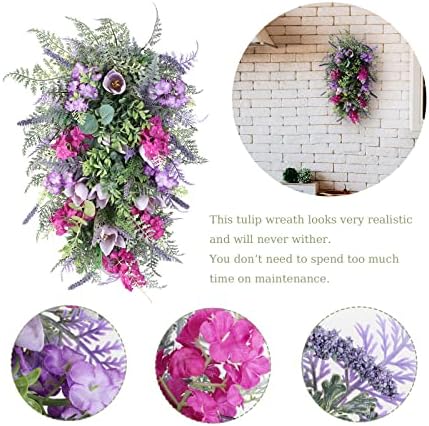 BEIJIALY Spring Wreath for Front Door Decor