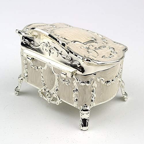 ROSIKING Embossed Alloy Music Box Wind Up Antique Gift