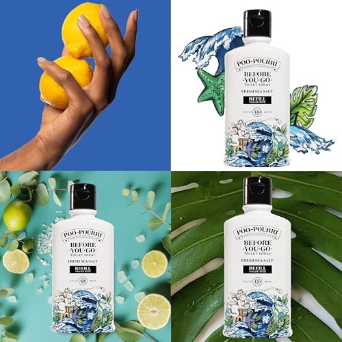 Poo-Pourri Toilet Spray Fresh Sea Salt 9 Fl Oz Refill