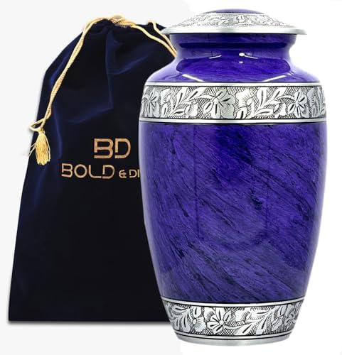 Bold Divine Purple Large Cremation Urn for Adult Ashes