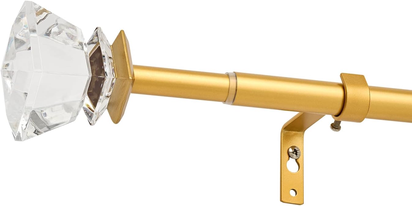 34 Adjustable Curtain Rod 30-126 Inch Gold