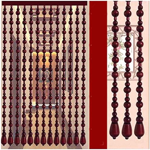 ZHOUXIAO 31 Strands Bamboo Wood Bead Curtain for Doorways