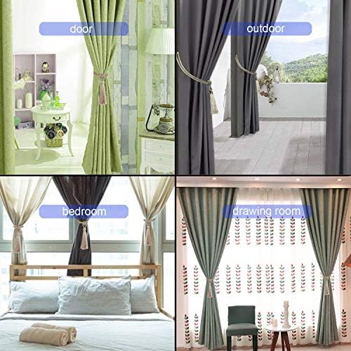 Fenghuangwu Curtain Tiebacks Tassel Holdbacks 2 Pack