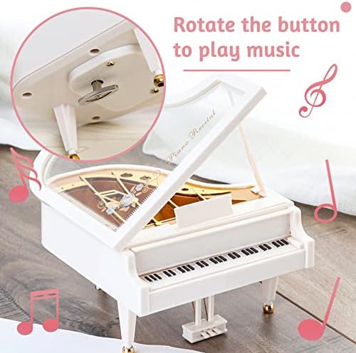 Piano Music Box Wind Up Musical Box for Girls Birthday Gift