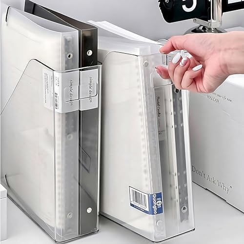 2-Pack Clear Acrylic File Holders with 3 Bookmarks