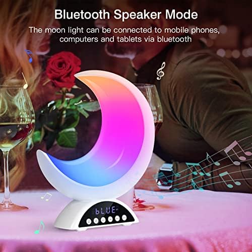 Magical Moon Lamp Alarm Clock with RGB Light and Touch Dimming