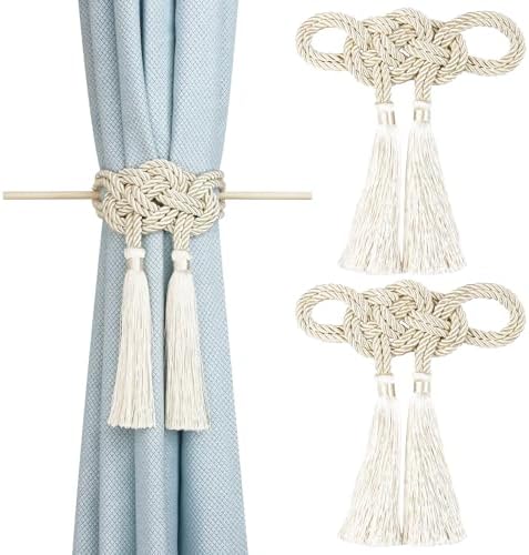 Elegant Curtain Tiebacks with Tassel 2pack