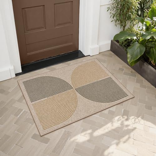 Lahome Rainbow Easy Jute Rug for Entryway and Kitchen
