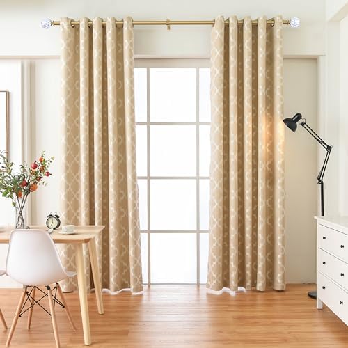 1 Inch Adjustable Curtain Rod with Crystal Diamond Ball Finials Gold
