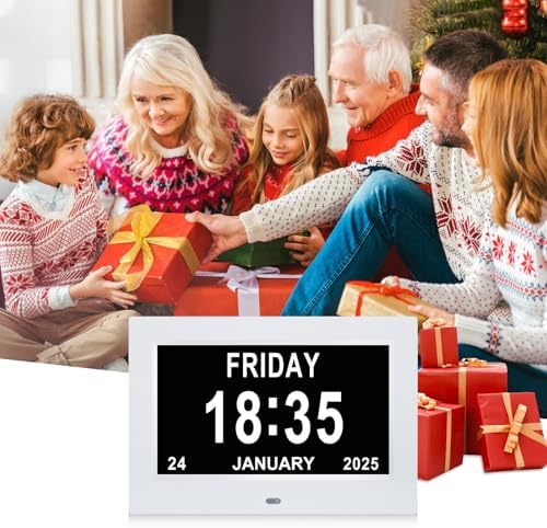 7 Inch Digital Calendar Clock with 12 Alarms and 5 Display Modes