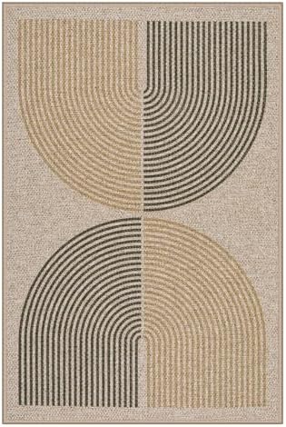Lahome Rainbow Easy Jute Rug for Entryway and Kitchen