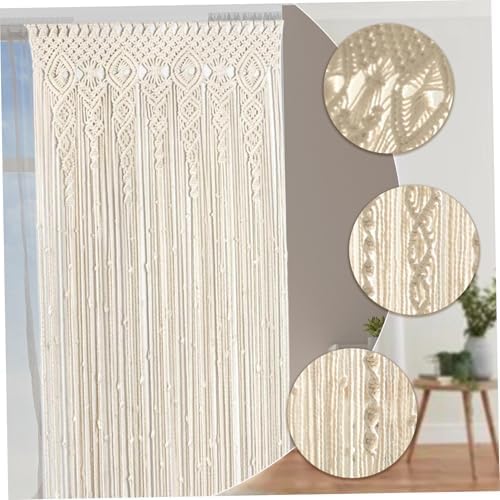 Boho Macrame Curtains 35x71 Inch Decorative Room Divider