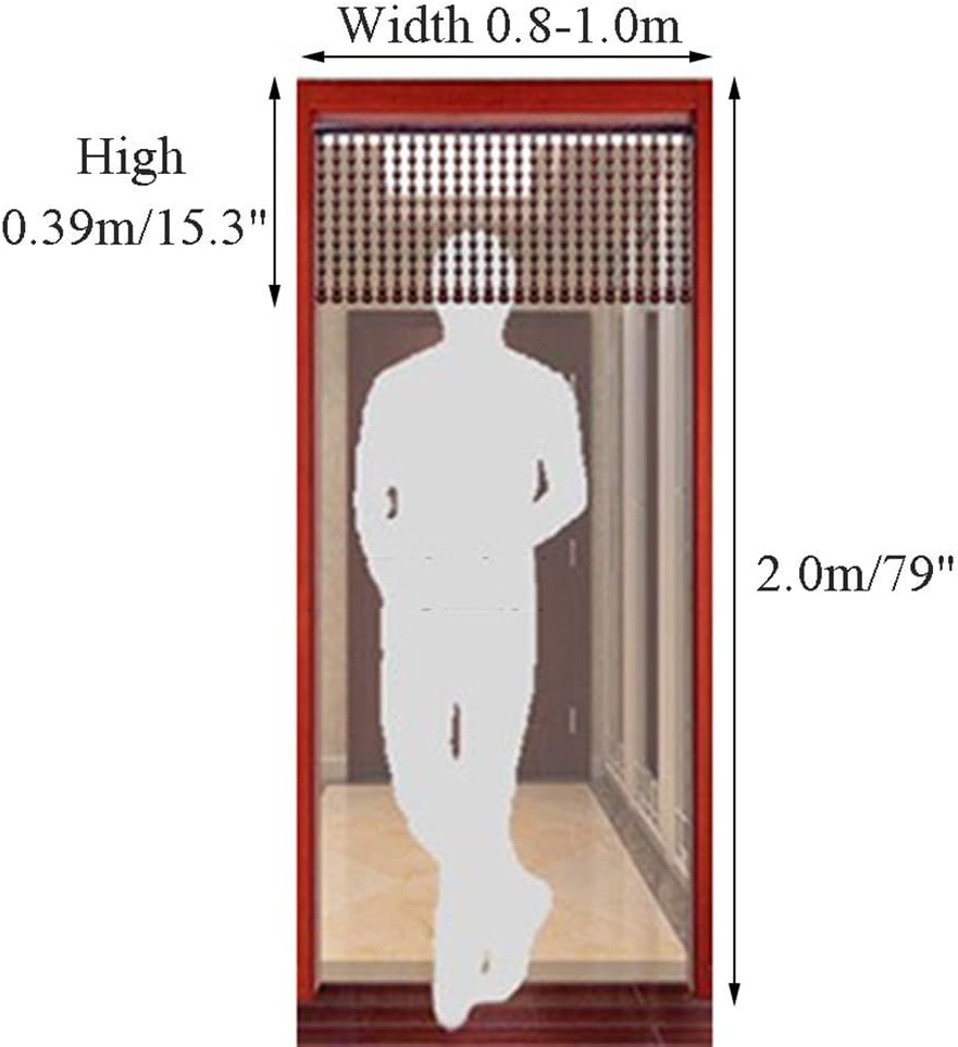 25 Strands Mahogany Beaded Door Curtain for Entryways and Room Dividers