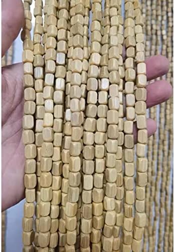 Natural Beaded Bamboo Curtain for Doorway and Room Division