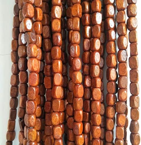 Wood Beaded Curtain Door Divider with Rods