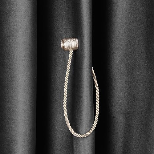 4pcs Magnetic Curtain Tiebacks with Woven Design