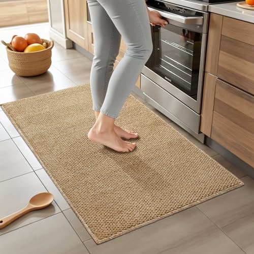 Softlife 2x3 ft Entryway Door Mat Brown