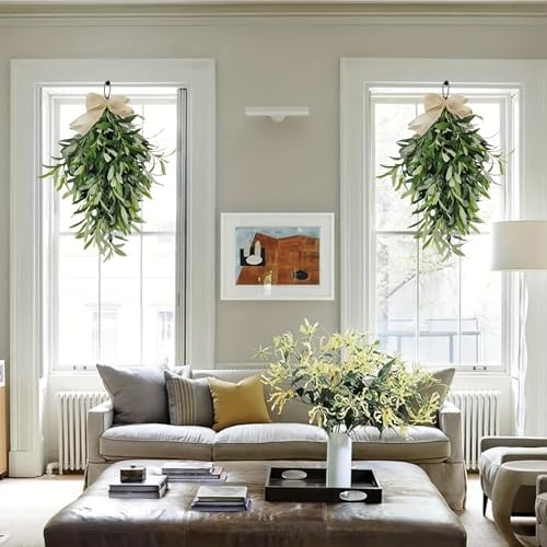 Wnvivi 236 Inch Olive Teardrop Swags Faux Greenery