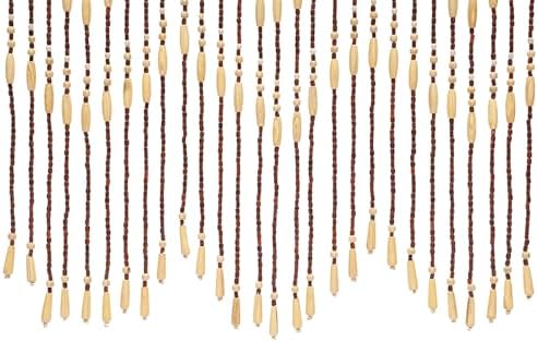 Natural Wooden Door Beaded Curtain for Living Room and Bedroom