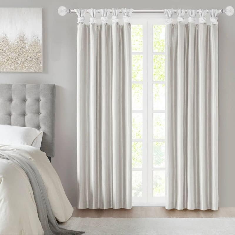 BOOM JOG Acrylic Ball Finials Curtain Rod Set Chrome 28-48 Inch