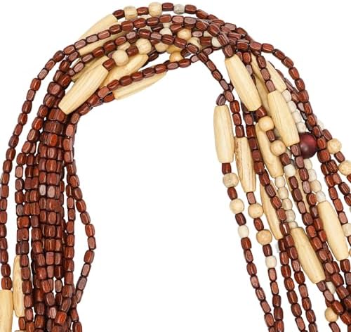 Natural Wooden Door Beaded Curtain for Boho Decor