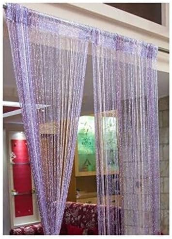DC IMPEX String Curtain with Silver Accents 1 Panel 100 x 200 cm