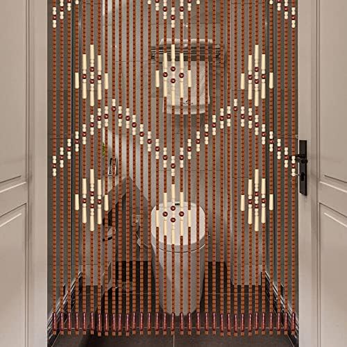 Natural Wood Beaded Curtain for Doorway