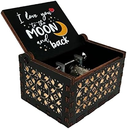 Youre My Sunshine Wood Music Box Antique Engraved Romantic Gift for Lover