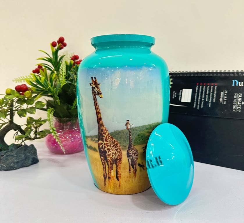Two Giraffe Cremation Urns for Human Ashes
