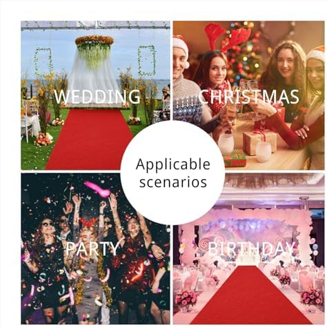33ft x 30ft Red Carpet Runner for Party and Wedding