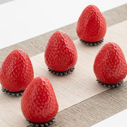 Mini Strawberry Ceramic Urn for Human Ashes Red