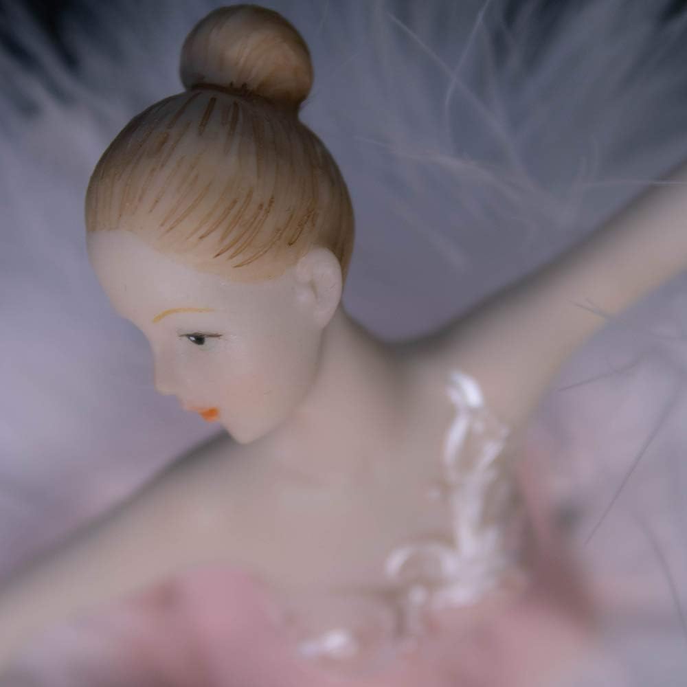 Chagar Feather Skirt Ballerina Music Box Figurine