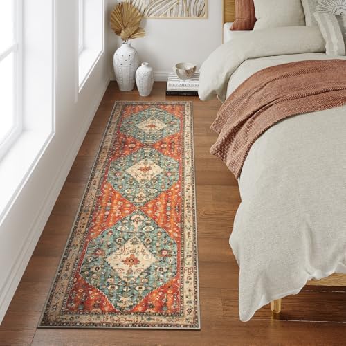 Lahome Boho Tribal 26 x 10 Washable Runner Rug