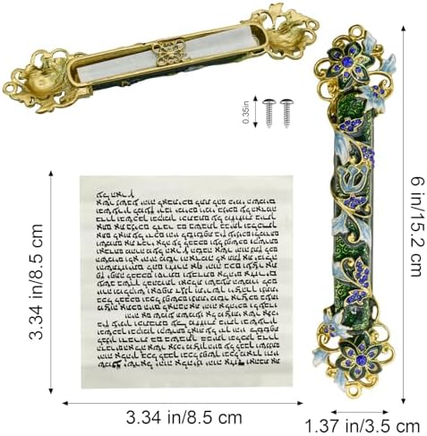 MrMrKura Mezuzah Scroll Door Ornament Dark Green