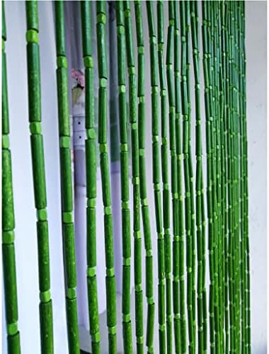 Bamboo Door Bead Curtain with Wood Beads 50 Strands