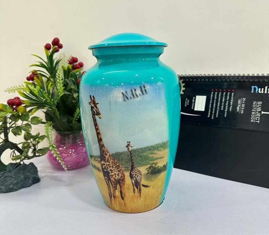 Two Giraffe Cremation Urns for Human Ashes