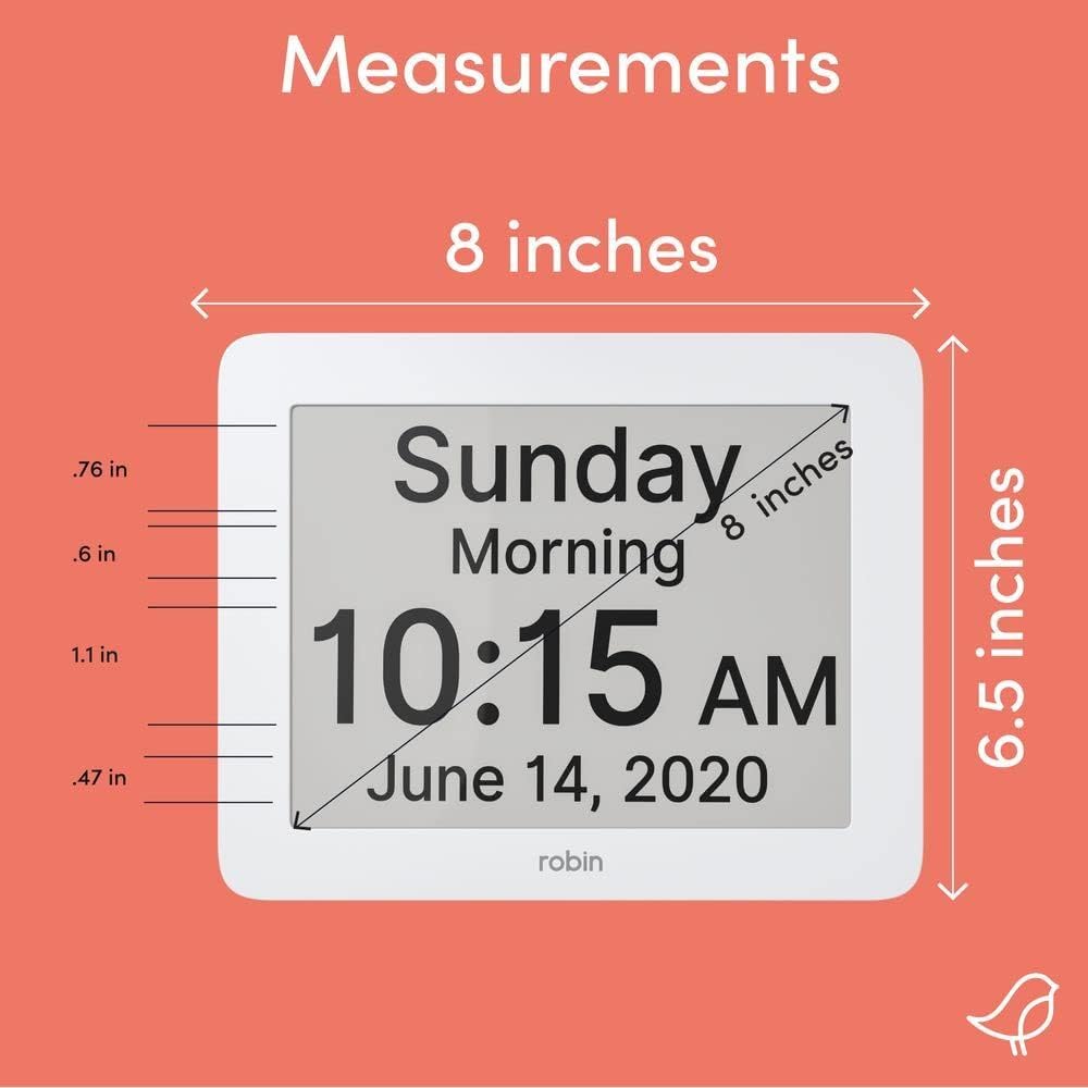 Robin Day Clock with Custom Alarms and Calendar Reminders