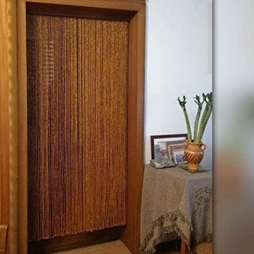 90 Strands Handmade Solid Wood Beaded Curtain with Rods Red 90x80cm