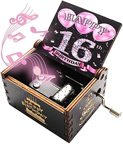 Ukebobo Wooden Happy Birthday Music Box - 16th Birthday Gift