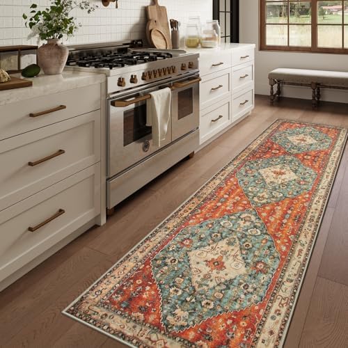 Lahome Boho Tribal 26 x 10 Washable Runner Rug